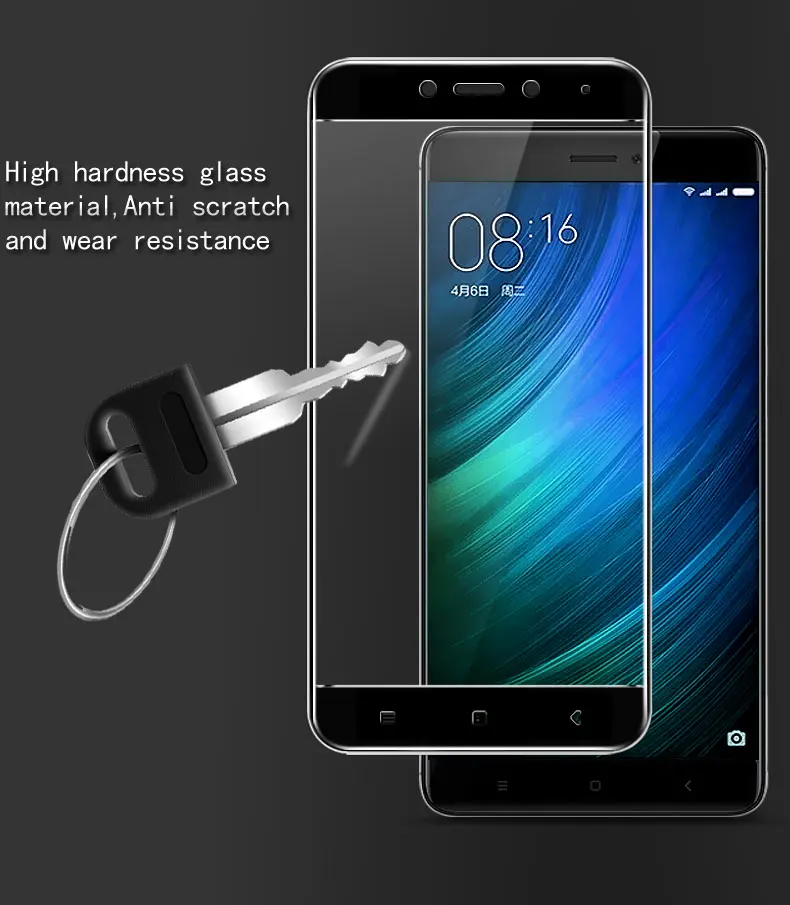 Xiaomi Redmi Note 4 стекло полное покрытие из закаленного стекла Pro 4X5 5 "протектор