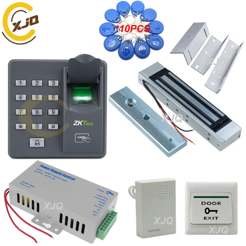 XJQ биометрическая система контроля допуска к двери с электронным магнитным болтом замок RFID Пароль безопасности дверной замок комплект