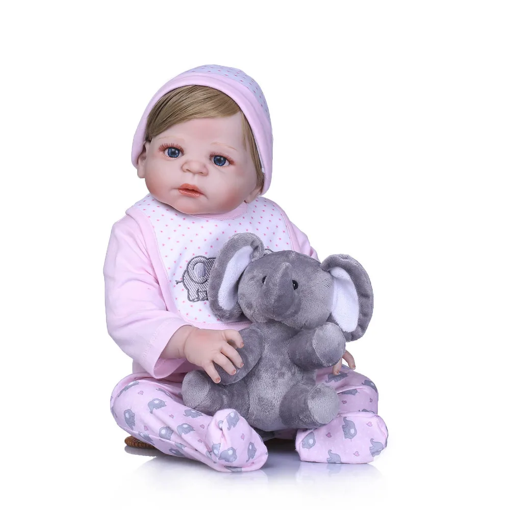 Nicery 22 дюйма 55 см кукла Bebe Reborn жесткая силиконовая игрушка для мальчиков и девочек
