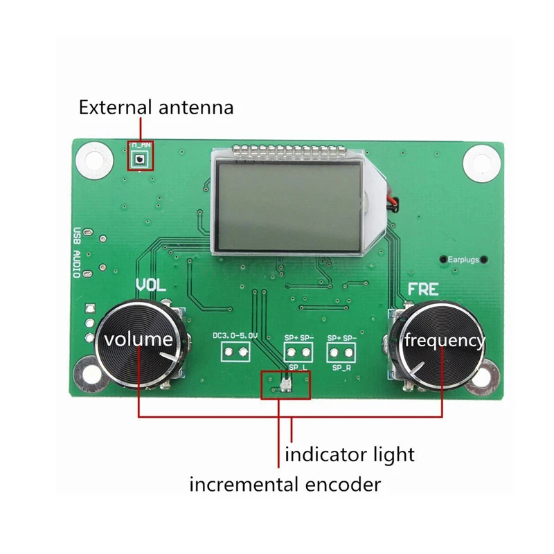 87 108 МГц DSP и PLL LCD стерео цифровой FM радиоприемник Модуль + последовательное