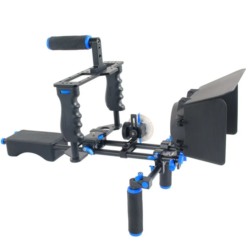 4in1-DSLR-Rig-Kit-Camera-Cage-Shoulder-Mount-Matte-Box-Follow-Focus-For-Canon-5D-6D (3)