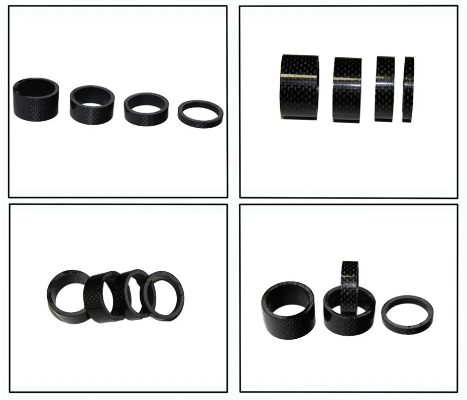 

Cheapest Carbon Spacer Suitable for road Bicycle and mtb Bicycle Carbon Fiber Washer Headset Spacers Kit For Bike Fix Refit