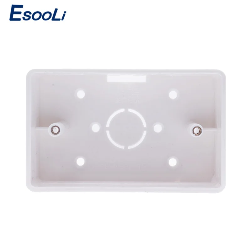 Esooli External Mounting Box 117mm 72mm 33mm for 118 72mm Touch Switch and USB Socket For