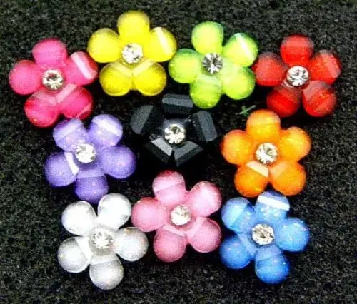 

80pcs mini MIXED DAISY FLOWER CHIC FLATBACK SCRAPBOOKING Embellishment Craft 10mm