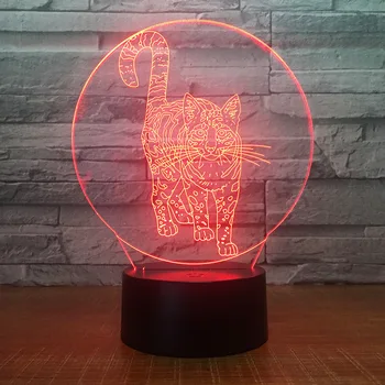 

Cute Cat 3D Night Light Creative Electric Illusion 3d LED Lamp 7 Color changing USB touch Desk Lamp For Kid's Gift DropShipping
