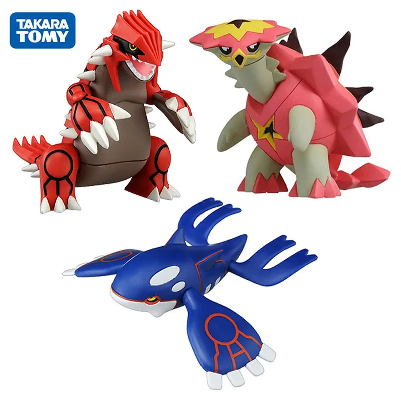 TAKARA TOMY POKEMON Groudon Kyogre Turtonator фигурка модель игрушки мультфильм Аниме фигурки подарки игрушки для детей