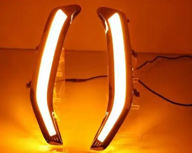

Car-styling led for Subaru Forester 2013 2014 2015 LED DRL Daytime Running Light Daylight Waterproof yellow Signal lamp