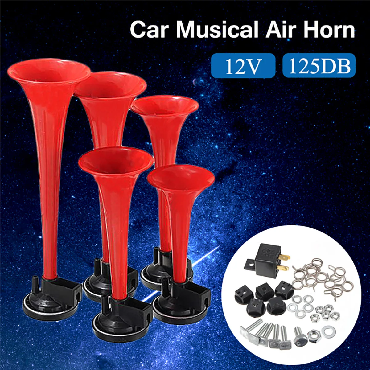 

Car Bus 5 red DIXIE Musical Car Air Horn Dukes of Hazzard General 12V 125DB