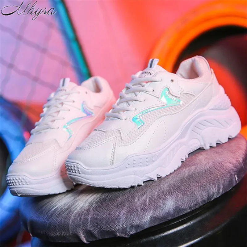 

Mhysa 2020 New Sprinhg Autumn Women Shoes White Shoes Fashion wild Platform Footwear Breathable Mesh casual shoes Sneakers L203