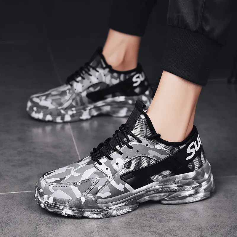 

Ins super fire spring new Korean sports shoes camouflage casual large size 39-47 men's shoes