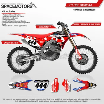 

MotoSpace Customized Team Graphics Backgrounds Decals 3M Custom Stickers For Honda CRF250R 2018 2019 CRF450R 2017 2018 2019 009