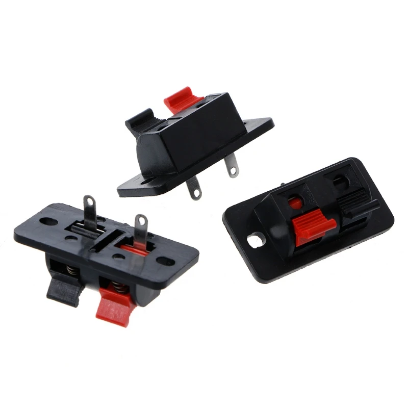 

10 Pcs 2 Positions Push in Jack Spring Load Audio Speaker Terminals Connector