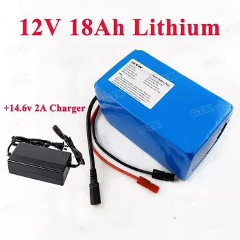 

12v lithium ion battery 18ah 12v lithium battery pack with BMS foraudio equipment modem router power supply+3A charger