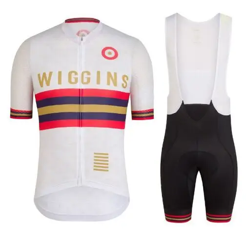 Горячая Высокое качество wiggins Велоспорт Джерси и нагрудник шорты Tight fit летние