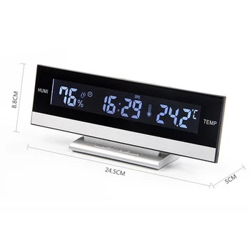 

Humidity Electronic or Battery Operate Home Decorative Large LCD Display Desktop Snooze Alarm Clock Back light Temperature