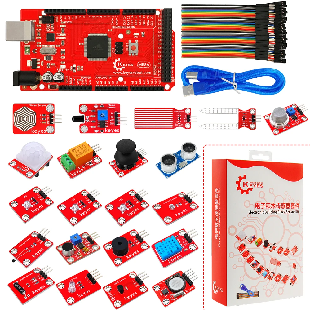 

KEYES Electronic Building Block Sensor Kit with MEGA 2560 R3 for Arduino
