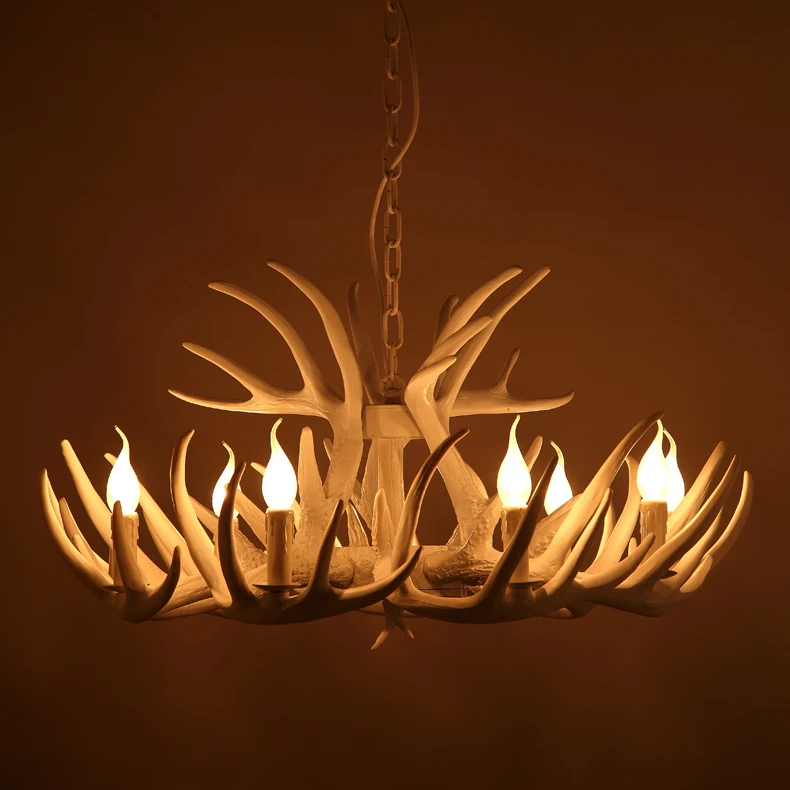 

Antlers dining room bar pendant lights art bar creative personality white antler pendant lamp American village pendant lamps ZA