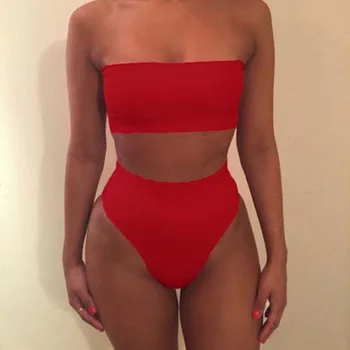 

Dropshipping Bikinis High Waist Women Swimsuit Summer Beach Wear Bikini Set Push Up Swimwear Bathing Suits Off Shoulder off