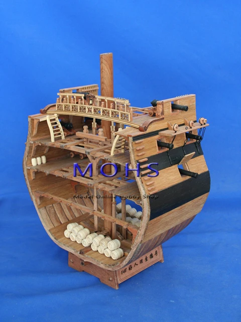 Классическая деревянная шкала парусная лодка деревянная шкала корабль поперечное сечение 1/48 полное ребро Bonhomme Рихард масштабная Монтажная модель корабль наборы