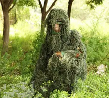 New Forest Design Camouflage Ghillie Suit grass type hunting clothing,yowie Sniper 3D bionic camouflage suit Free shipping