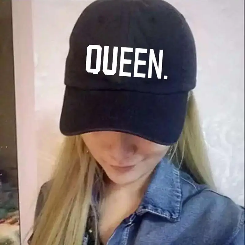 1 шт. король/королева с буквенным принтом Snapback кепки для влюбленных мужчин и
