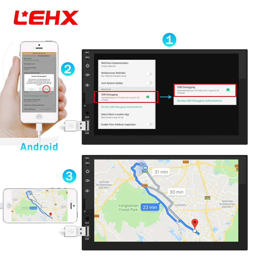 LEHX 2 din автомагнитола " HD плеер MP5 сенсорный экран цифровой дисплей Bluetooth Мультимедиа USB 2din Авторадио автомобильный резервный монитор