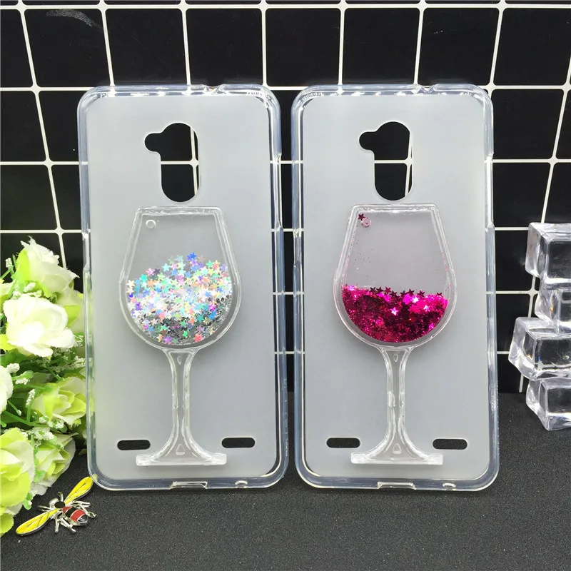 

Glitter Quicksand Phone Cases for ZTE Blade V7 Lite Case Bling Cute Srtars Cup With Soft Silicon Back Cover 3D Capa Fundas