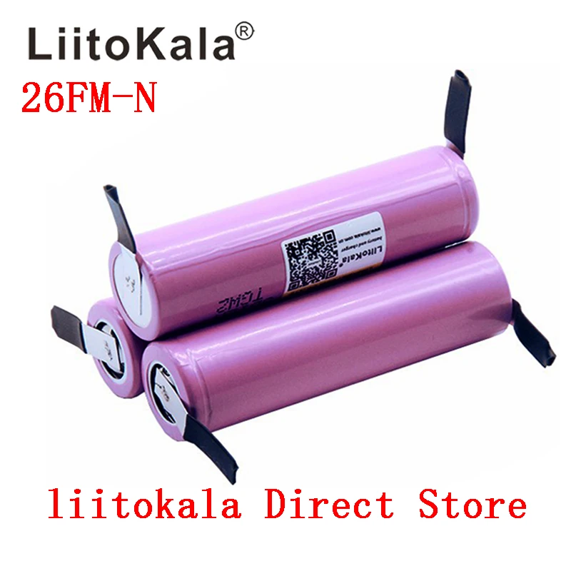 Новинка Liitokala 18650 2600mAh аккумулятор ICR18650-26FM литий-ионная аккумуляторная батарея 3,7 V+ никелевый лист DIY