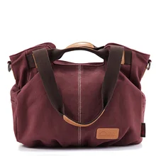 Japan & Korean Style Large Canvas Shoulder Bag Women Trendy Fashion Simple Hand Bag Ladies Durable Casual Crossbody