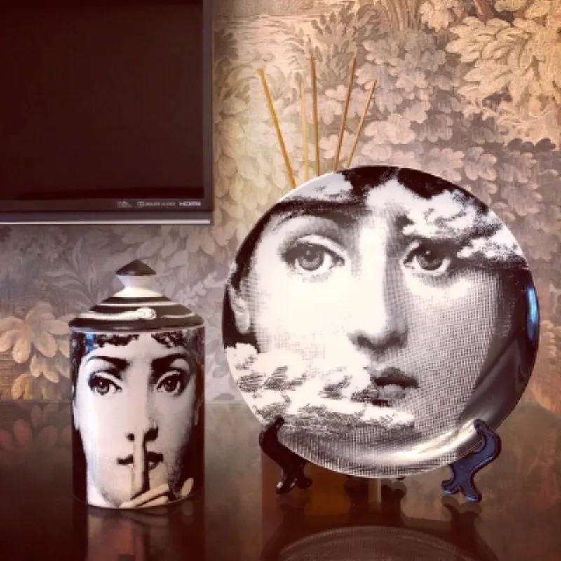 Винтаж rosenthal Piero fornasetti принты в пластины наволочка для подушки, накидка художественная тарелка Wall art спальня для дома, кафе, тонкая работа; модный Декор