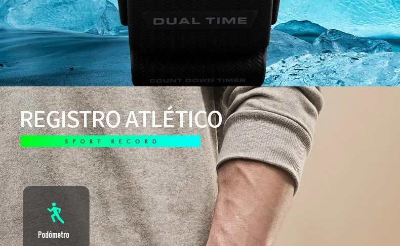 Altímetro Tempo Termômetro Relógio de Pulso
