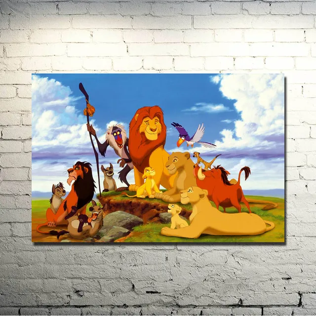 Der König der Löwen Movie Art Silk Plakat druck 13x20 24x36 Inches Cartoon Bilder Für