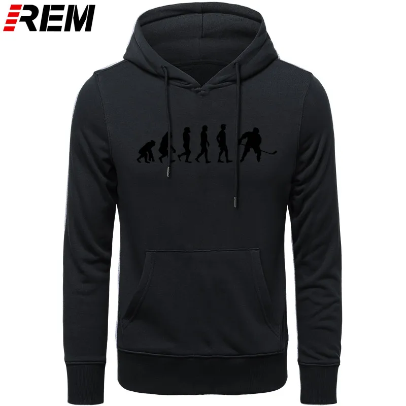 REN Evolution Hockeyer, мужские бутиковые повседневные популярные мужские топы из хлопка,, модные брендовые толстовки с круглым вырезом, толстовки - Цвет: BLACK BLACK