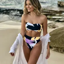 Женский сексуальный бюстгальтер с подкладкой, высокая талия, бикини, набор, купальник, бандаж, пуш-ап, треугольный купальник, купальный костюм, летний праздник