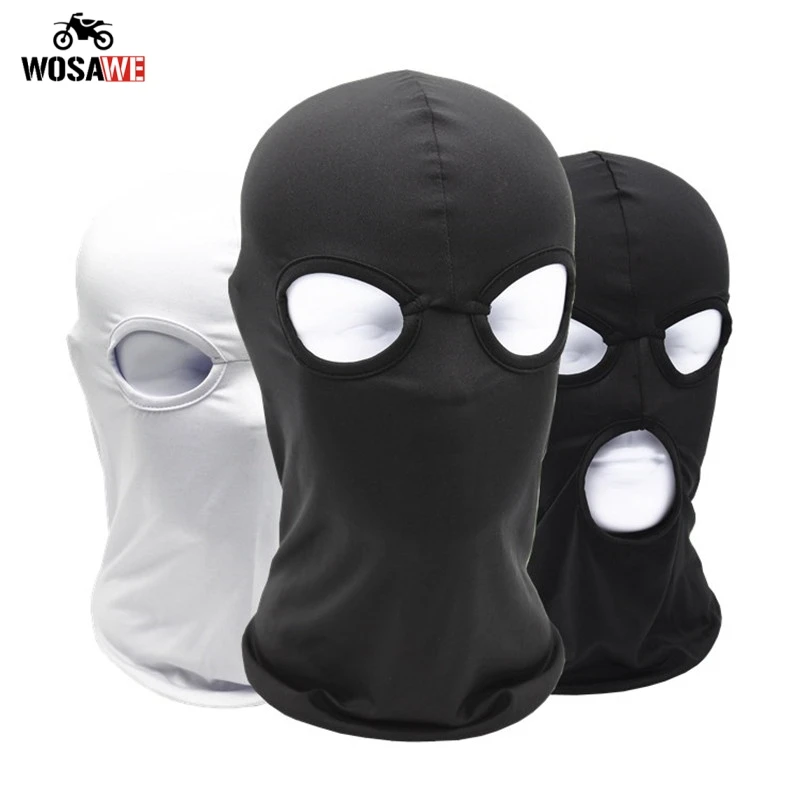 

WOSAWE Motorcycle Mask Full Face Mask Balaclava Tactical Mask Motocross Moto 3 Holes 2 Holes Bivakmuts Gangster Cycling Ski Mask