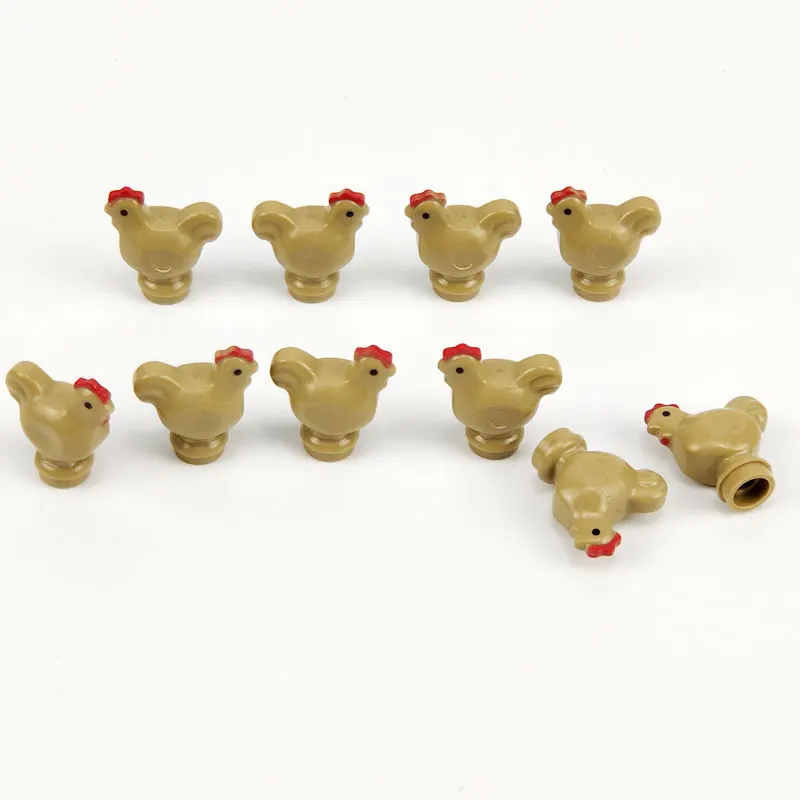 

Legoing 10Pcs/set Creator Bricks Brown Hen Set Sale Building Blocks Toy for Children for Creator Toy Block MOC Parts