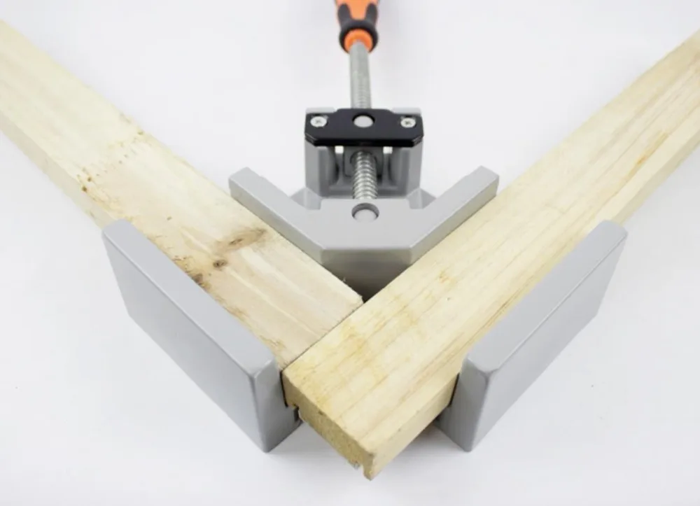 Угловая тиска 90 Угол отлично подходит для самостоятельного домашнего ручного инструмента Алюминий сплав угловой зажим верстак Угловое крепление для деревообработки