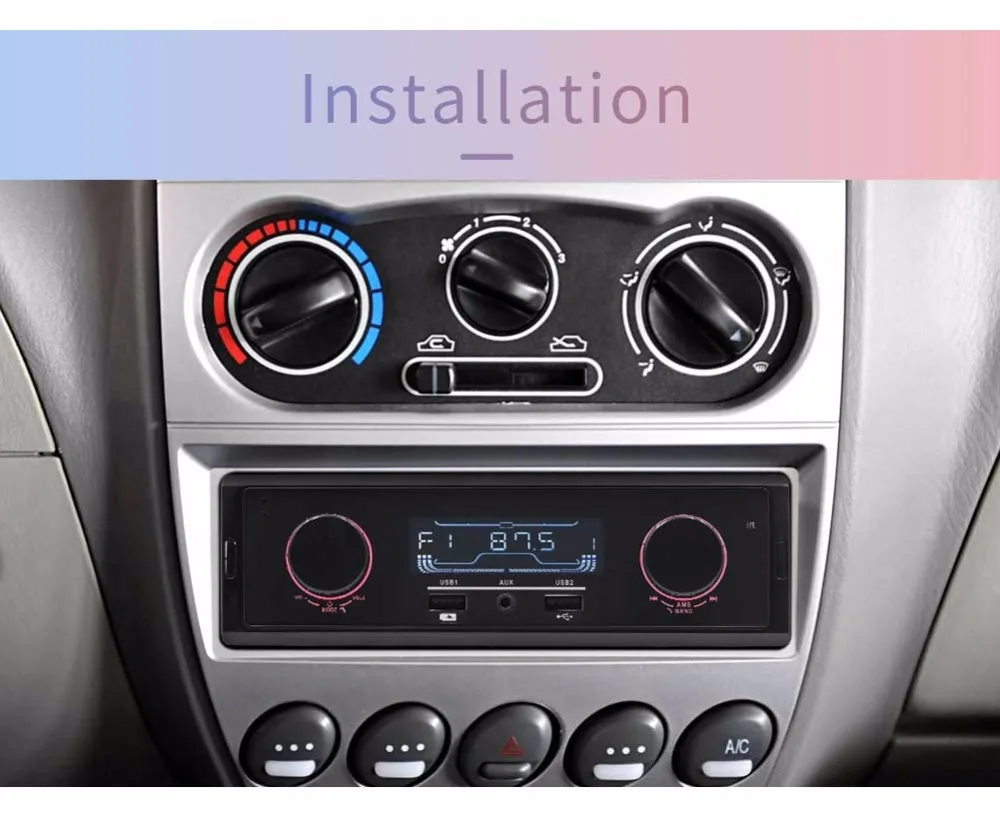 NoEnName_Null авто радио 1Din в тире MP3-плеер Bluetooth FM Музыкальный автомобильный стерео слот AUX вход USB/зарядка 12 В Авторадио