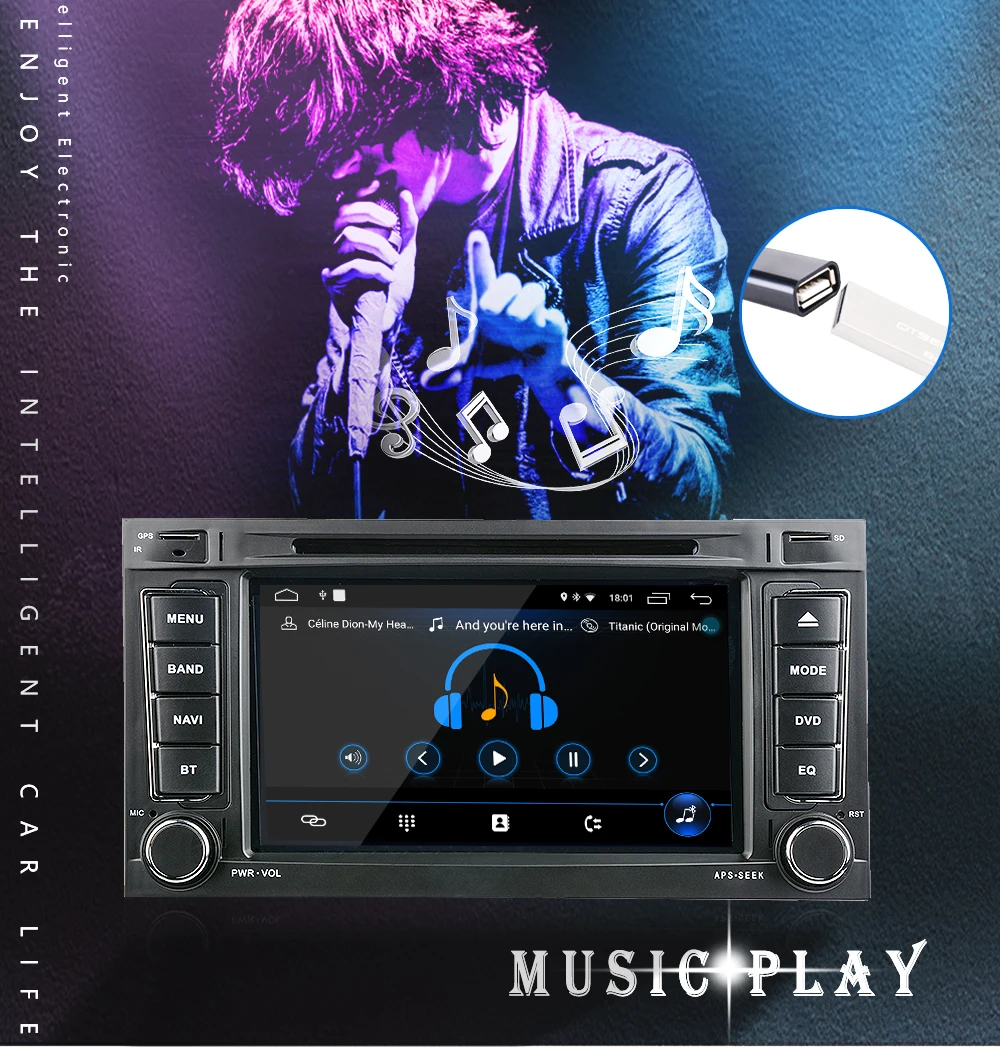 Sale Kapud Car DVD Player with Buttons Touch Screen Stereo GPS Navi For Volkswagen Touarg with BT/MIC/DAB/OBD/Mirror Link 5