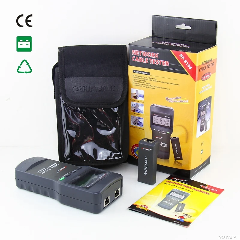 

Original Noyafa NF-8108 LAN Network Cable Tester Telephone Wire Tracker Diagnose Tone Tool Kit Cat5 Cat6 RJ45 Line Finder