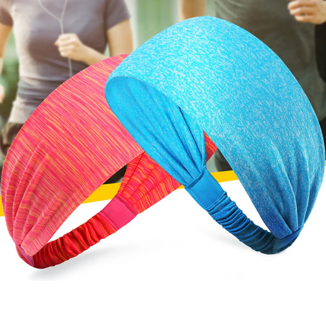 

Yoga Hair Bands Sport Elastic Headbands 1PCS Sports Yoga Accessory Dance Biker Wide Headband Stretch Ribbon Cotton Hairband