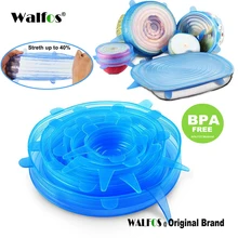 WALFOS, силиконовая крышка для консервного контейнера, пластиковый контейнер для хранения еды, контейнер, кухонные принадлежности