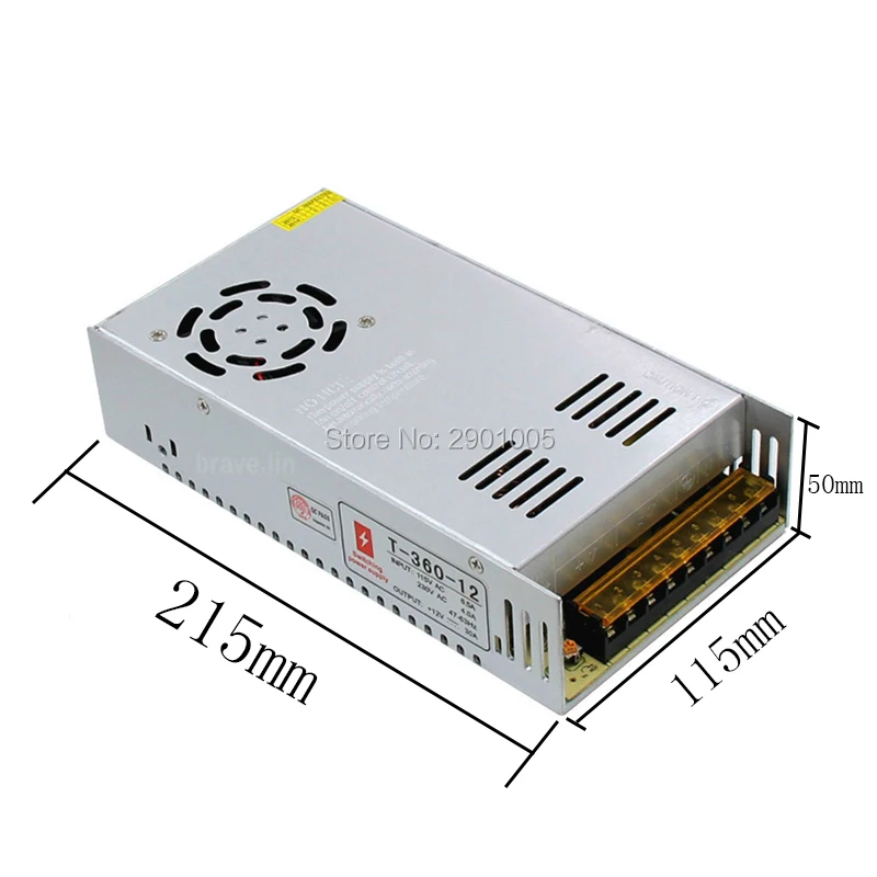 AC 110/220V к DC 12V 30A 360W источник питания светодиодный трансформатор адаптер 12v 220v конвертер для 5050 3528 3014 Светодиодный светильник