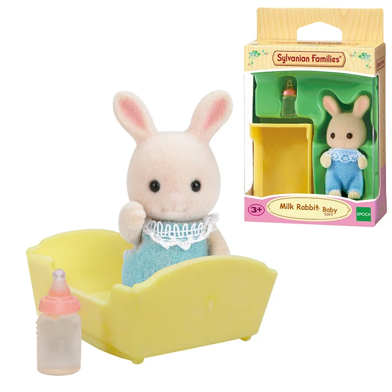 Sylvanian Families молочный Кролик Детский набор кукольный домик животные пушистые игрушки Фигурки подарок для девочки Новинка 5063