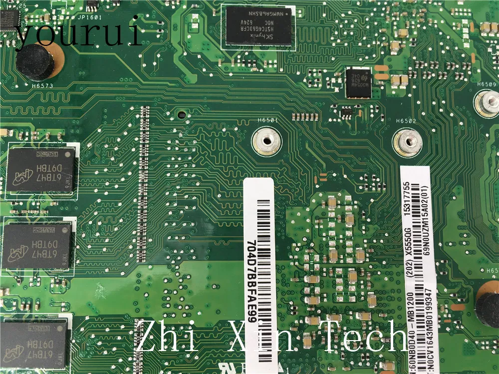  yourui For ASUS X555QG Laptop Motherboard REV 2.0 With A10-9600P Processor 4GB RAM Fully Test ok