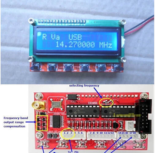 AD9850 модуль 6 диапазонов 0 ~ 55 МГц DDS генератор сигналов коротковолновой радио ham