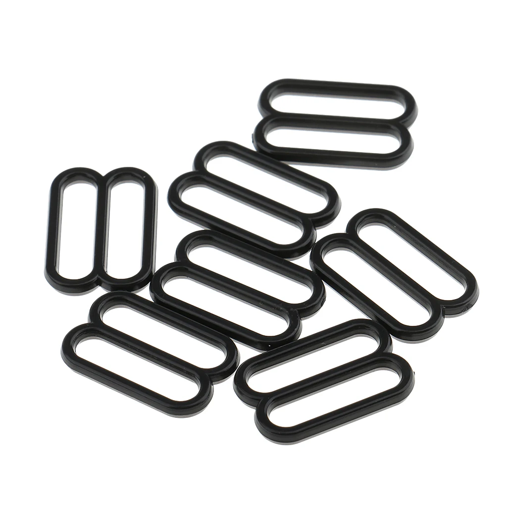 100pcs Plastic Lingerie Bra Strap Sliders Adjuster Hook for Corset Garter Bikini