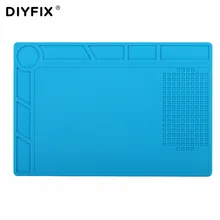 DIYFIX Инструменты для ремонта телефона 34x23 см теплоизоляция силиконовый коврик настольный коврик BGA паяльная станция с винтом положение
