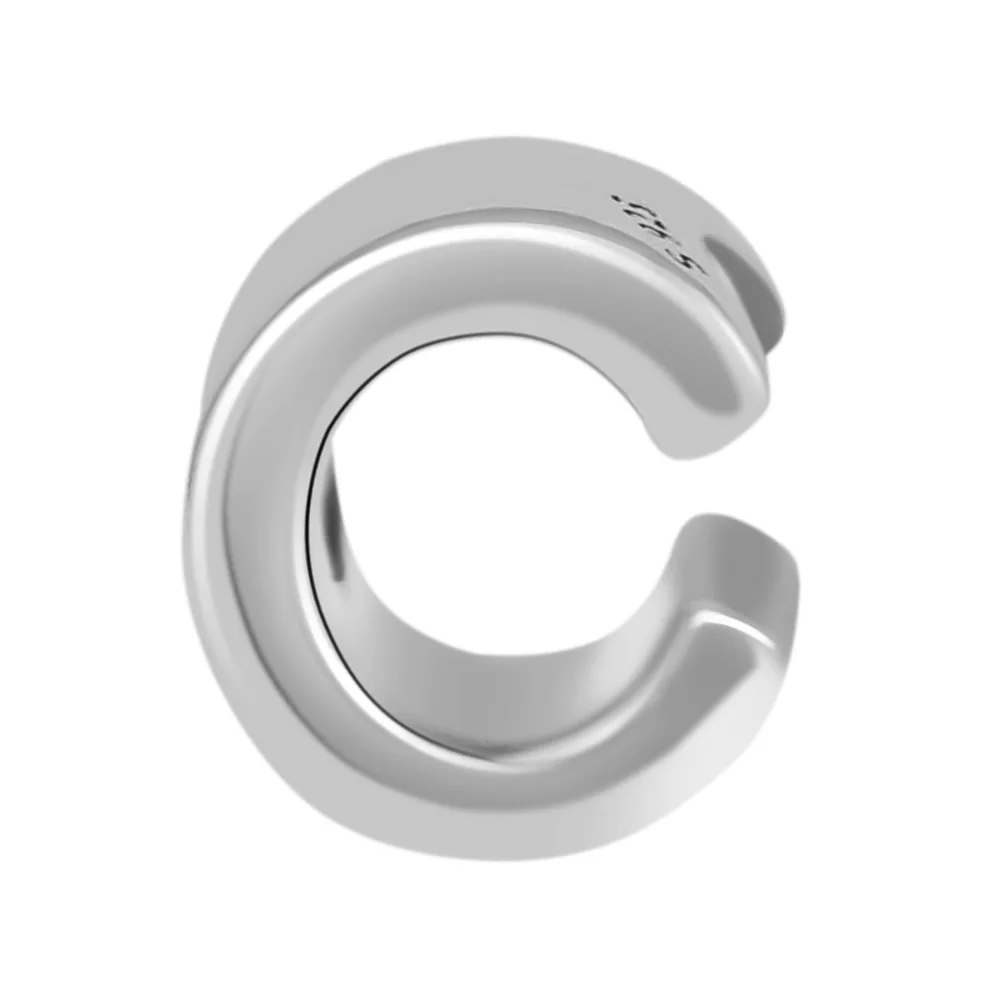 Подходит для браслета Pandora из настоящего серебра 925 пробы с буквой C kralen
