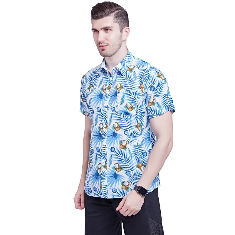 2018 LetsKeep новые мужские цветочные короткий рукав рубашки мужские Смешные Гавайский Повседневное рубашки Multi 12 Цветов американский размер